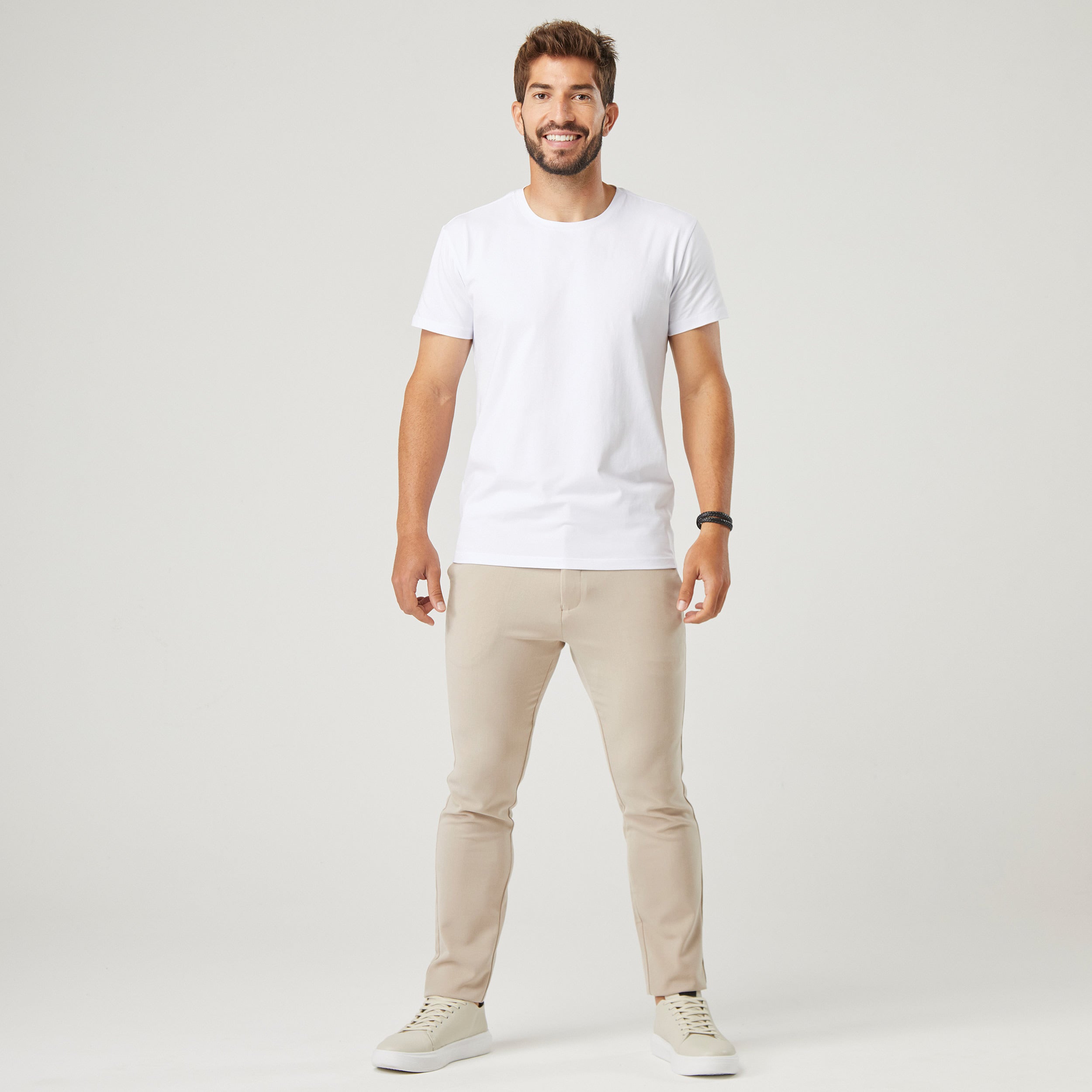 Camiseta Masculina Algodão Pima - Branca