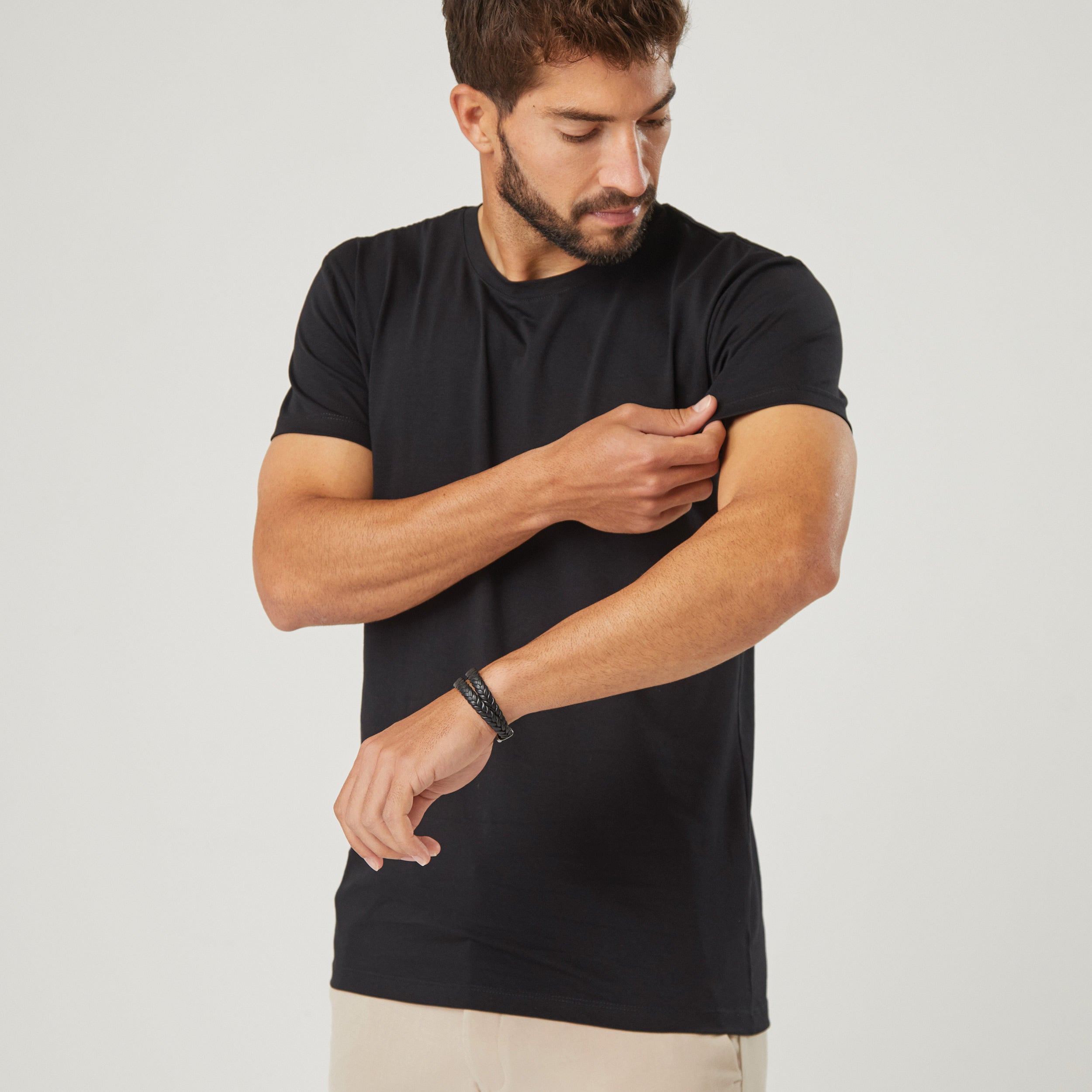 Camiseta Masculina Algodão Pima - Preta